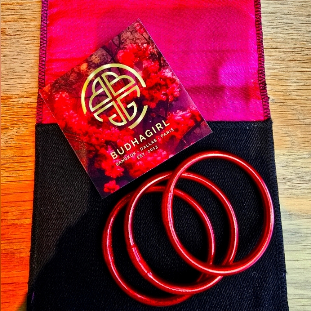 BudhaGirl Red Bangle Set